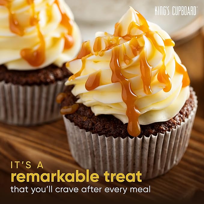 King's Cupboard Butterscotch Caramel Sauce and Gourmet Dessert Topping - (2 pack) Ice Cream Topping, Dessert Sauce, Syrup Perfect For Baking