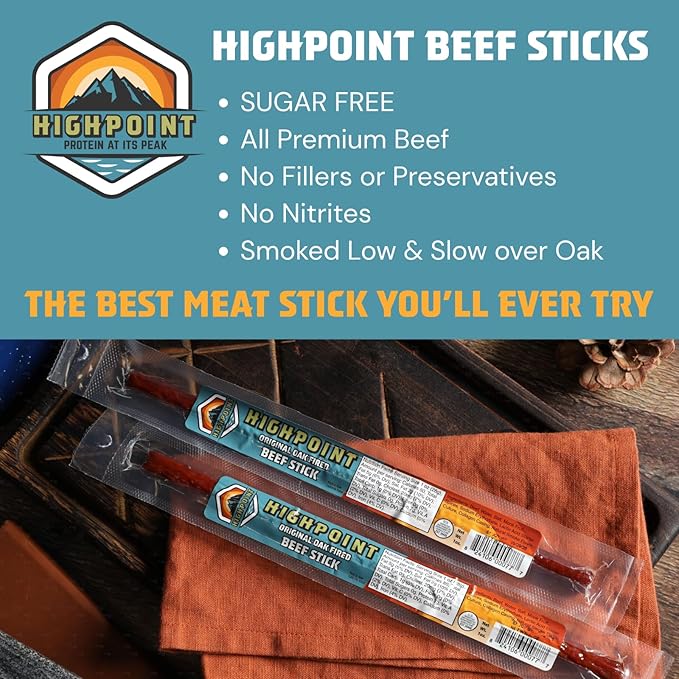 Highpoint Protein Sizzling HOT Beef Stick, 20 CT (Pack of 1)