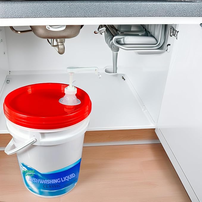 Pump for Gallon Jug & 5 Gallon Bucket, Leakproof Heavy Duty Pump Dispenser for Laundry Detergent, Shampoo, Soap, Oil, Snow Cone Syrup, Popcorn Butter, Commercial Household Industrial Use (1pc)