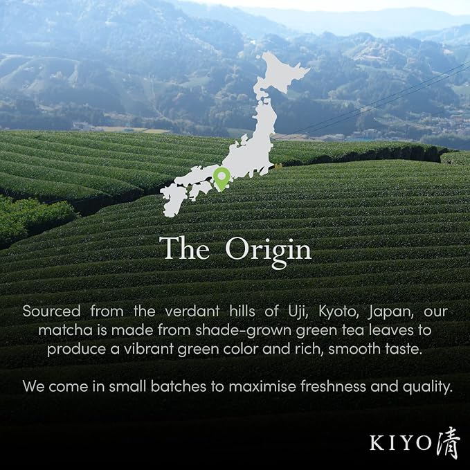 Kiyo Matcha Signature Grade Shuga Ceremonial Uji Matcha - Pure Japanese First Harvest Ceremonial Grade Matcha Green Tea Powder from Uji, Japan (40g/1.41oz)