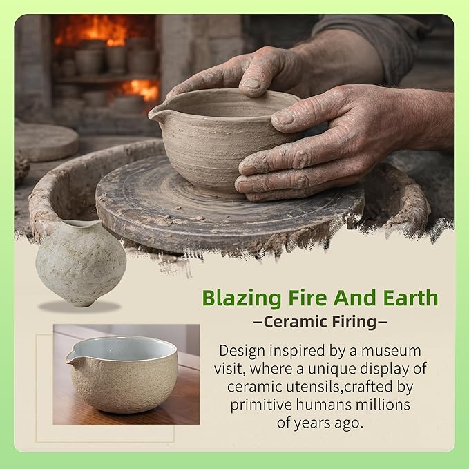 TEANAGOO Matcha Whisk Set,7 Pcs Matcha Set,Matcha Kit for Ceremony,Matcha Tea Set for Making Breakfast/Latte,Starter Kit Set and Bowl with All Accessories,Gift for Friend/Family