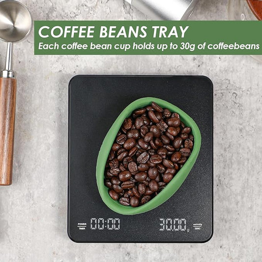 Koluti Silicone Coffee Bean Dosing Cup and Spray Bottle Set, Single Dose Container Measuring Tray, Coffee Bar Accessories Kit Coffee Lover Gift