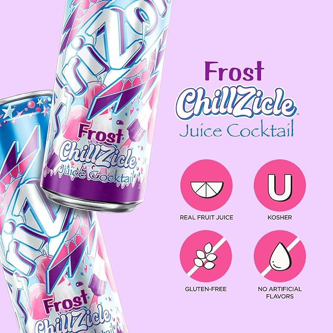 AriZona Frost Chillzicle, Fruit Juice Drink - Big Can, 22 Fl Oz (Pack of 12)