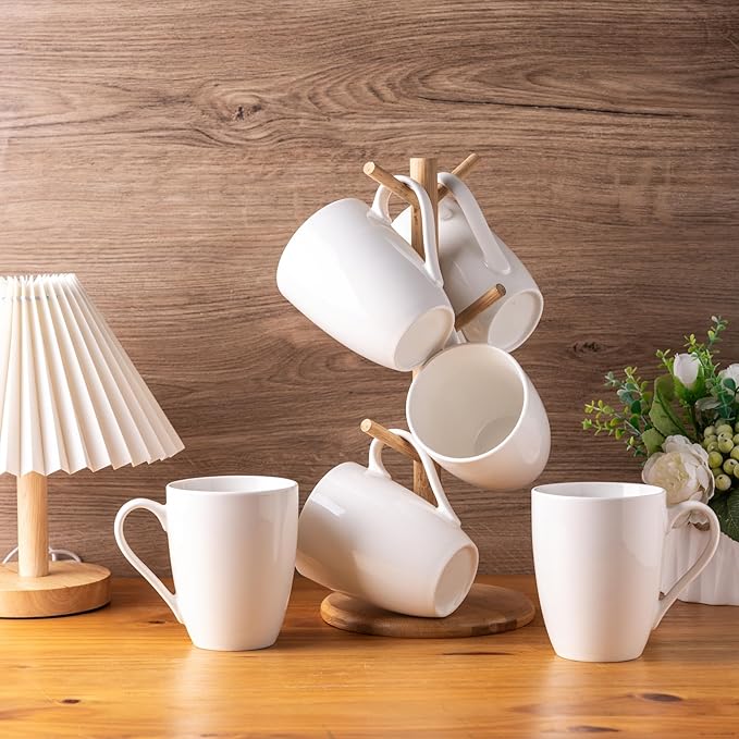 AmorArc 12oz Off White Coffee Mugs Set of 36, Ceramic Coffee Mugs with Large Handle for Man, Woman, Light Weight Coffee Mugs Set for Latte/Cappuccino/Cocoa/Milk, Dishwasher & Microwave Safe, 36Pcs
