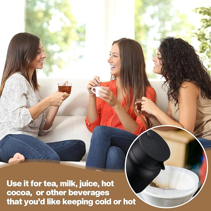 4 Pcs Thermal Coffee Carafe for Keeping Hot/Cold 27 oz Stainless Steel Small Coffee Creamer Container Double Wall Vacuum Insulated Tea Pot Beverage Dispenser for Milk Hot Chocolates