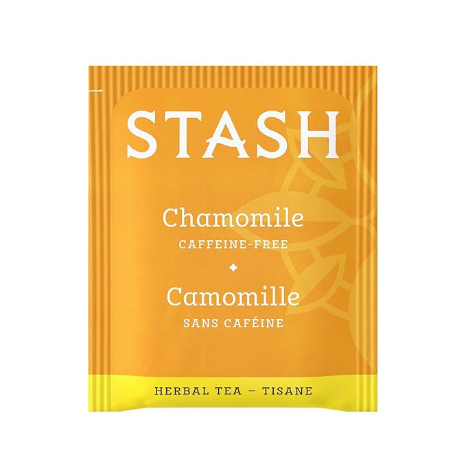 Stash Tea Chamomile Herbal Tea - Naturally Caffeine Free, Non-GMO Project Verified Premium Tea with No Artificial Ingredients, 20 Count (Pack of 6) - 120 Bags Total
