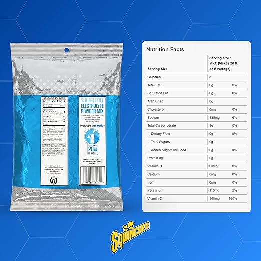 Sqwincher Zero Qwik Stik, Mixed Berry, Sugar Free, Low Calorie, Low Sodium Electrolyte Powder Hydration Drink Mix, .11 0z Packet (Pack of 50)