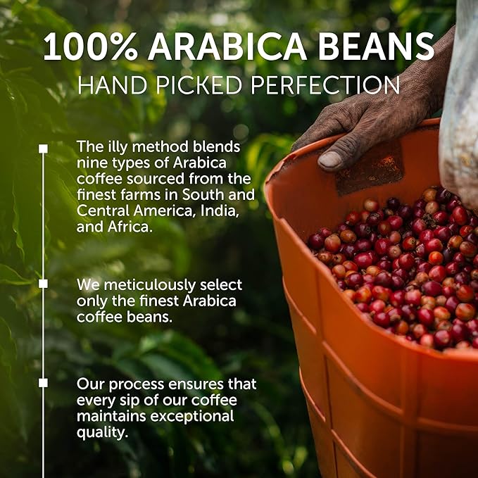 illy Whole Bean Coffee, Costa Rica Single Origin Medium Roast, 100% Arabica, Premium Italian Coffee, Ideal for Espresso, Drip, Moka and French Press Brewing, 8.8oz, 6 Pack