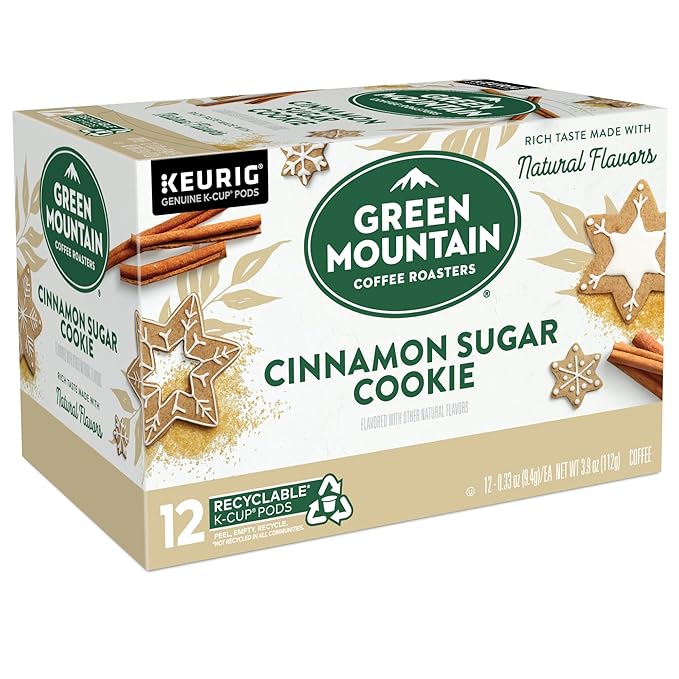 Green Mountain Coffee Roasters light roast Pod Cinnamon Sugar Cookie Coffee, 12 Count