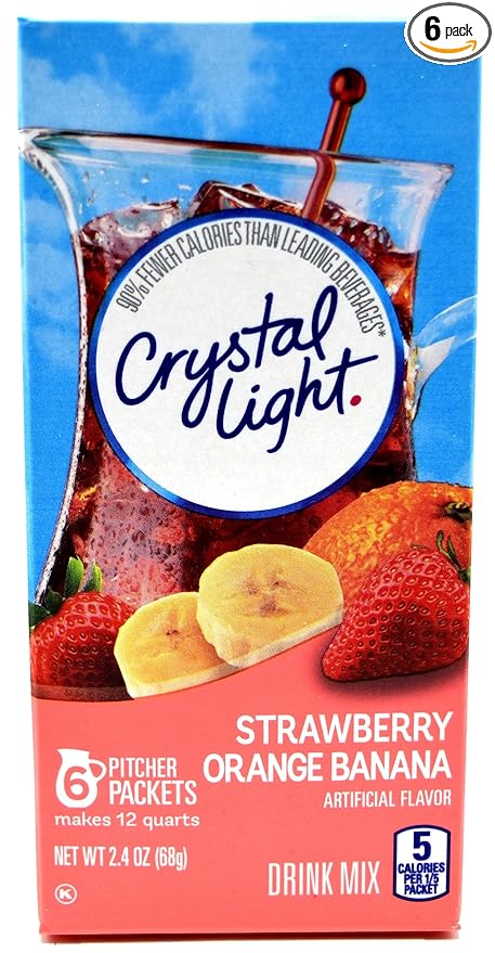Crystal Light Crystal Light, Drink Mix Strawberry Orange Banana, 2.4 Ounce, 2.4 OZ