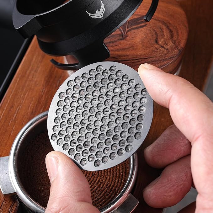 KNODOS 58mm Puck Screen for Espresso Portafilter Basket - Premium Stainless Steel Espresso Filter Ultra-Thin Design Coffee Screen (58.35mm, Black)