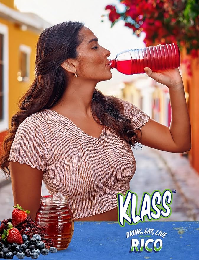 Klass Aguas Frescas, Powdered Drink Mix, 40 Singles Zero Sugar & Caffeine-Free Powder Packets, Water Drink Mix, Flavor: Hibiscus Berries - 5 Calories Per Packet & Natural Flavors