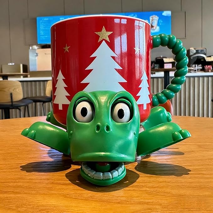 JOD® Turtle Coaster, 3D Printed Funny Tea Coasters with Interactive Expression, Turtle Cup Holder, Liftable Limbs & Expressive Face for Turtles,Tortoise Lover Gag Gifts Home Decor(Green Pro)
