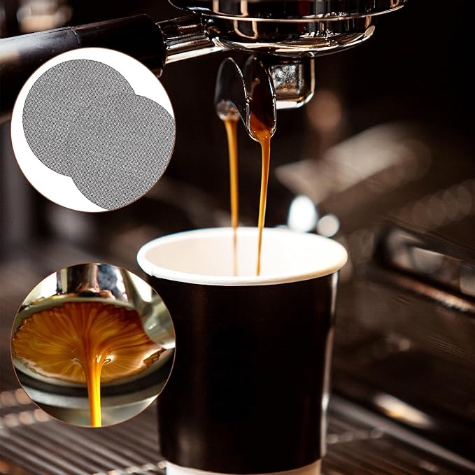 2 Pack 51mm Espresso Puck Screen, 1.7mm Thickness 150μm Reusable Espresso Screen 316 Stainless Steel, Compatible with Espresso Machine Espresso, 51mm Portafilter Filter Basket