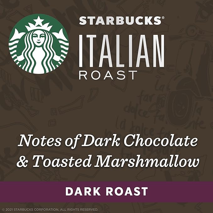 Starbucks by Nespresso Original Line Dark Roast Italian Roast Coffee, 50-count Espresso Pods