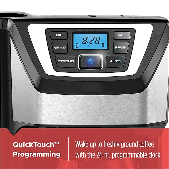 Black and Decker BLACK+DECKER 12-Cup Mill and Brew Coffeemaker, Black, CM5000B