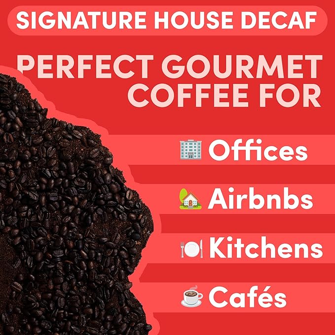 2 lb Decaf Ground Coffee | Decaffeinated Coffee Dark Roast | Smooth Low Acid Bulk Ground | Specialty Grade | 32 oz