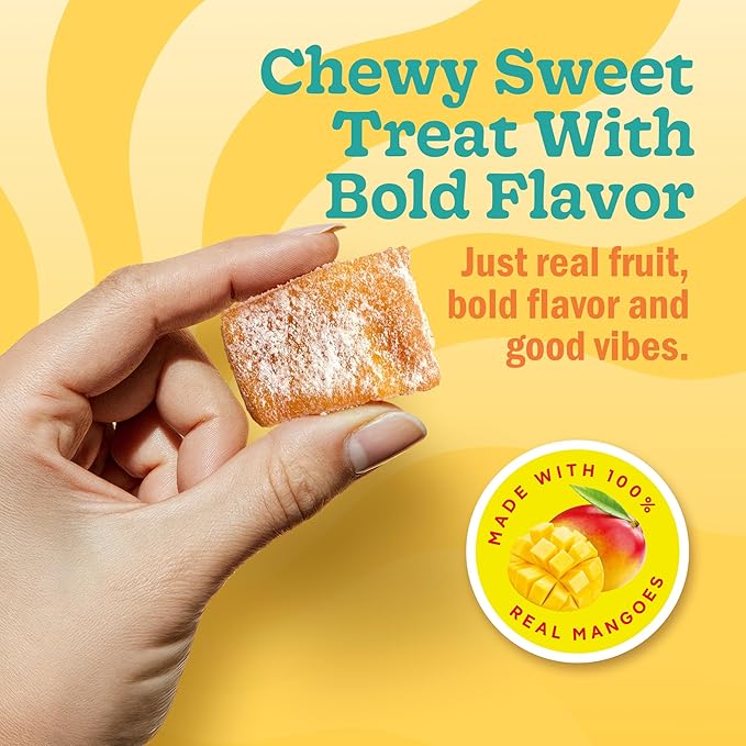 Chici Mama Strawberry Lemonade Mango Bites – Made with Real Mango | Chewy, Juicy Candy-Alternative Treat | No Artificial Colors, Flavors, or Sweeteners | Gluten-Free, Naturally Vegan & Free of Major Allergens | Better-For-You Snack | 2 Pack - 70g