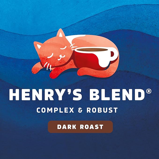 Seattle's Best Coffee Henry’s Blend Dark Roast Ground Coffee | 12 Ounce Bags (Pack of 6)