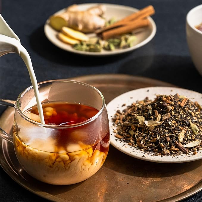 Rishi Tea Masala Chai Black Loose Leaf Tea Blend - Organic, Assam with Whole Spices, Energizing & Caffeinated - 4 Ounces, 9+ Servings