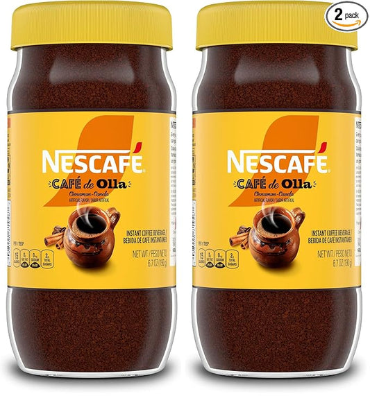Nescafe Café De Olla Instant Coffee, Cinnamon, 6.7 oz (Pack of 2)