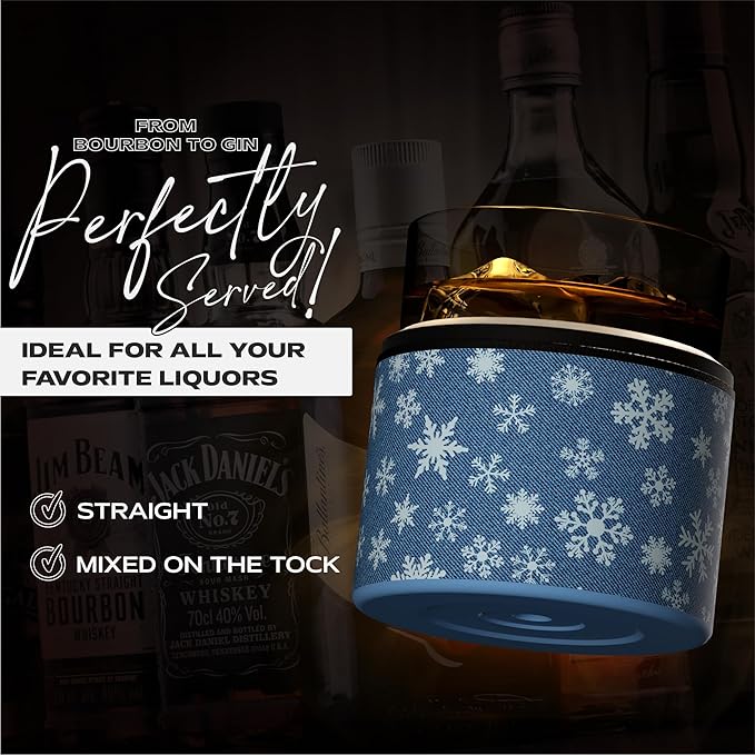 asobu Whiskey Sleeve Glass – Insulated Bourbon Tumbler with Premium Rocks Glass, BPA-Free, Double-Wall Stainless Steel, Keeps Drinks Cold Longer, 10.5oz