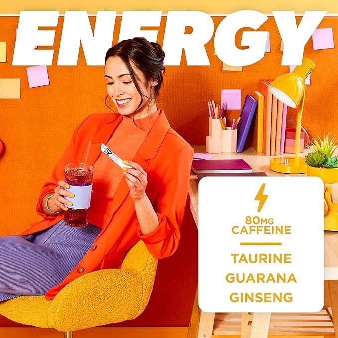 Pure Kick Energy Singles To Go Drink Mix, Mango Acai, Includes 12 Boxes with 6 Packets in each Box, 72 Total Packets