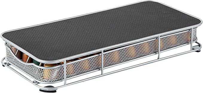 Restaurantware Restpresso 14.8 x 7.3 x 2.4 Inch Coffee Capsule Drawer 1 Heavy-Duty Pod Drawer - Holds 40 Nespresso Capsules Grip Top Iron Espresso Pod Organizer Mesh Tray Pods Not Included