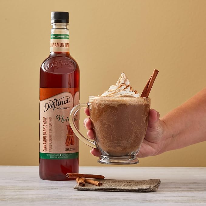 DaVinci Gourmet Naturals Cinnamon Bark Syrup, 25.4 Fluid Ounces (Pack of 1)