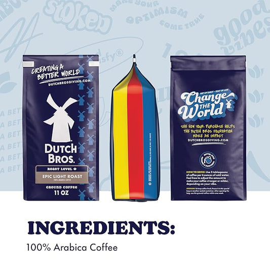 Dutch Bros® Epic Light Roast, Ground Coffee, Bagged 11oz