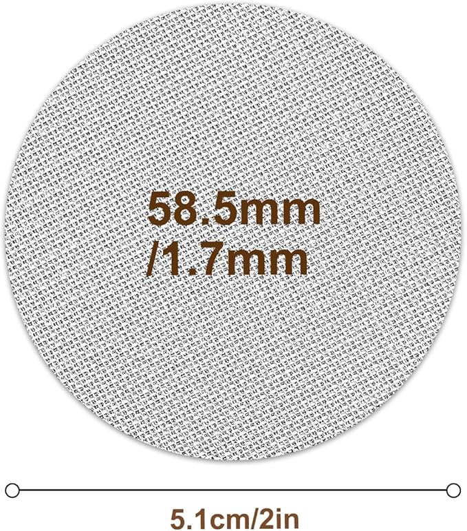 2 Pack Puck Screen 58.5mm, Coffee Puck Screen Premium 316 Stainless Steel Reusable Filter - 1.7mm Thickness 150μm