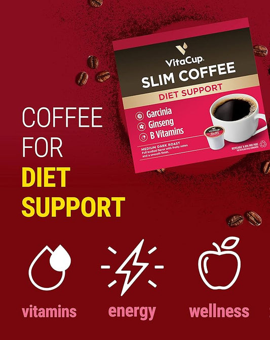 VitaCup Coffee Pods 40ct, 4 Unique Wellness Blends with MCT Oil, Garcinia Cambogia, Lion’s Mane, Chaga & Low-Acid Organic Dark Roast – Full-Bodied Arabica Coffee Pods for Energy, Focus, Immunity & Daily Vitamins