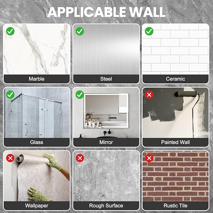 2-in-1 Quadrate Dispensers for The Shower,Shower soap Dispenser,Conditioner Dispenser, Shampoo Dispenser,No Drilled Wall Mounted Distributor,Hotel,Bathroom,Home