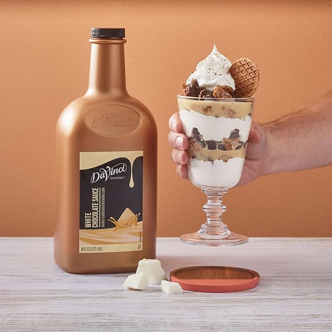 DaVinci Gourmet White Chocolate Sauce, 64 Fluid Ounces (Pack of 1)