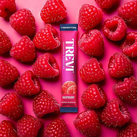 TREVI™ Sugar Free Electrolytes - Drink Mix Hydration Powder Packets - 28 Count - Raspberry
