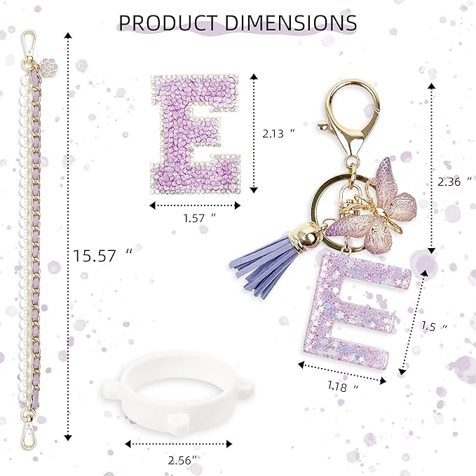 Letter Handle Strap Accessories with Cute Initial Charm Compatible with Owala Water Bottle 24oz 32oz 40oz Owala Kids