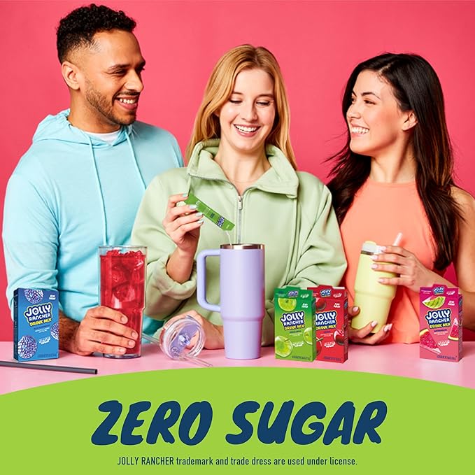 Jolly Rancher Singles To Go Powdered Drink Mix, Green Apple, 72 Total Servings, Sugar-Free Drink Powder, Just Add Water, 0.62 Ounce (Pack of 12)