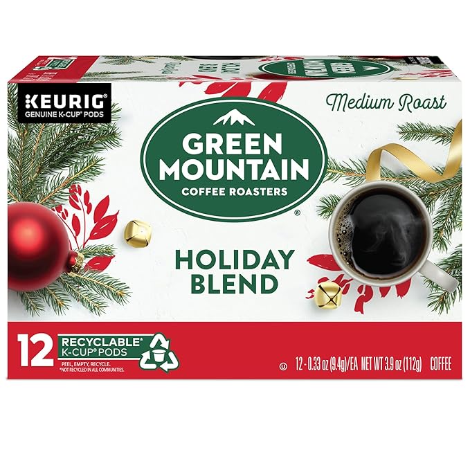 Green Mountain Coffee Roasters K-Cups, Holiday Blend, 12 Count