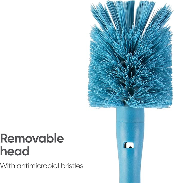 Owala 2-in-1 Water Bottle Brush Cleaner and Straw Cleaner Brush,Water-Bottle-Brush with Removable Head and Twist n Hide Straw-Brush,Smokey Blue,(Pack of 12)