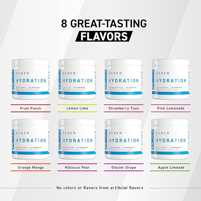 Kaged Sugar Free Hydration | 5 Key Electrolytes | Coconut Water | Tastes Amazing | 60 Servings