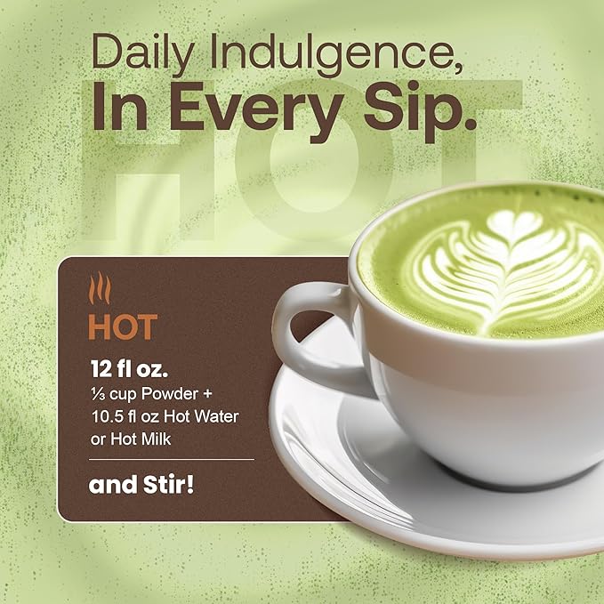 Dr. Smoothie Café Essentials Matcha Green Tea Latte – No Artificial Colors, Flavors, or Sweeteners – Shelf Stable – 51mg of Caffeine – Great for Hot, Iced, & Frozen Frappes (3.5 lb Bag, 30 Servings)