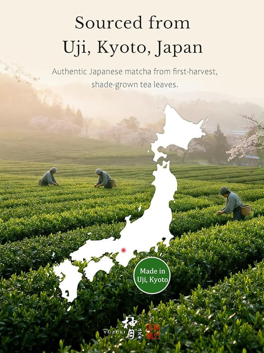 Authentic Japanese Matcha, First-Harvest Ceremonial Grade Matcha Green Tea Powder - Product of Japan, Traditionally Stone-Milled, from Uji, Kyoto (40g / 1.4oz)