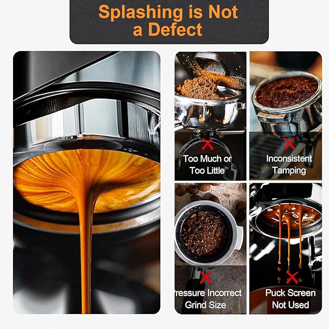 51mm Bottomless Portafilter Compatible for Delonghi ECP3420/ECP3120/EC155/BCO430/EC260 with Stainless Steel Double Shot Capacity Cup Filter Basket, 2 Ears