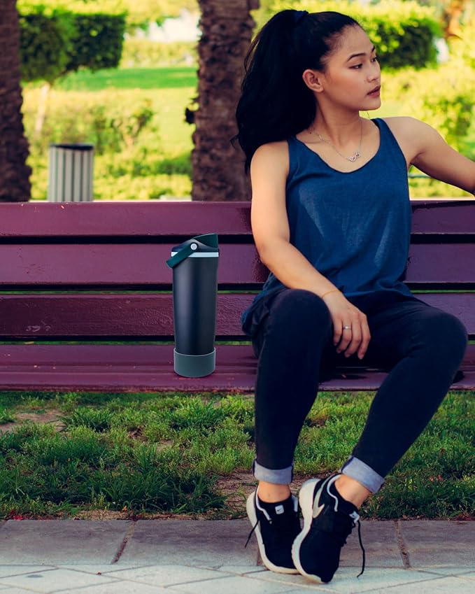 Silicone Boot for Owala 30oz & 40oz FreeSip Sway Bottles & Tumblers - Non-Slip, Scratch-Resistant, Stability Enhancer, Available in 12 Colors (Nectarine Orange)