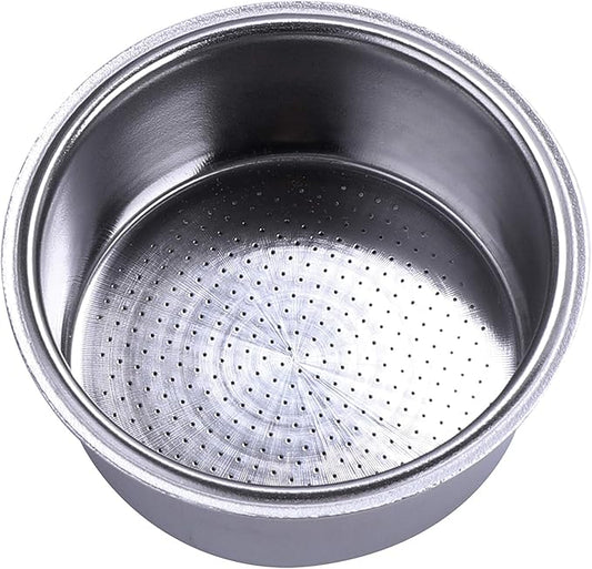 51mm Filter Basket Stainless Steel Portafilter Basket Espresso Handle Basket Compatible with Breville/Delonghi Espresso Maker,Double Cup Filter Basket Replacement