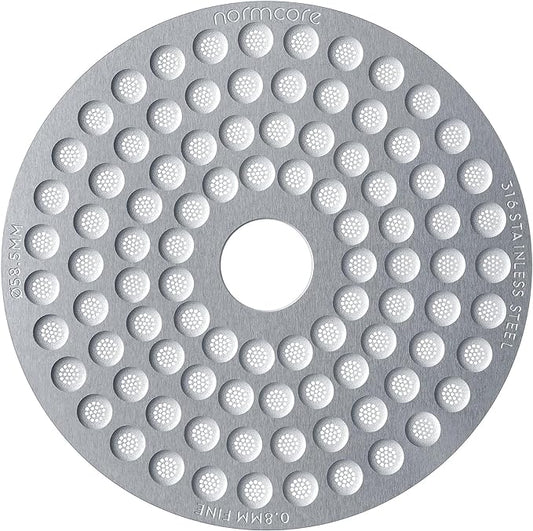 Normcore 58.5mm Espresso Puck Screen with Round Hole, Ultra-Slim 0.8mm Thickness Coffee Filter, 316 Stainless Steel Reusable Coffee Ground Filter Suitable for La Marzocco/Gaggia