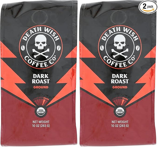 Death Wish Coffee Coffee Grnd Dark Roast 10 OZ (Pack of 2)