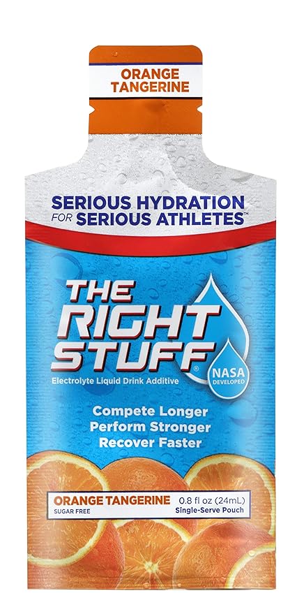 The Right Stuff electrolyte drink concentrate - 10 Pouch Box - Orange Tangerine