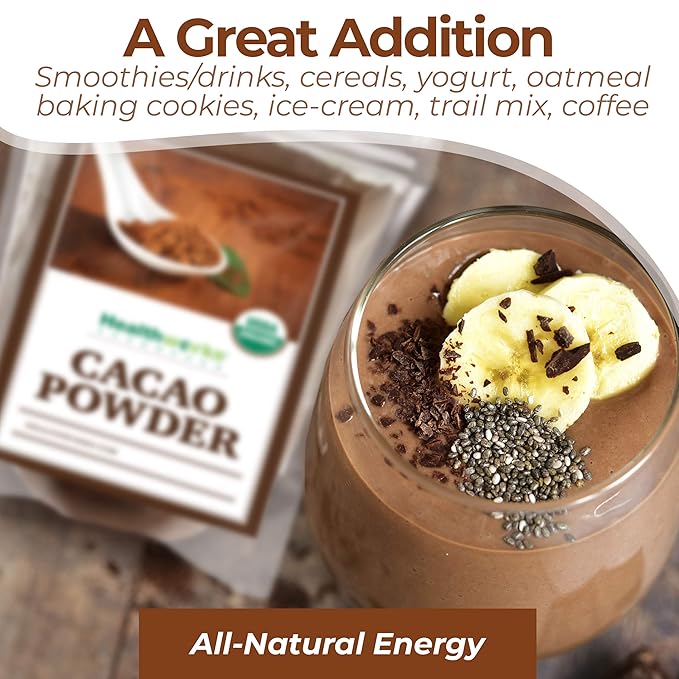 Healthworks Superfoods Organic Cacao Powder - 80 Oz / 5 Lb - Cocoa Chocolate Substitute - Rich Chocolate Flavour - Sugar-Free, Keto, Vegan & Non-GMO - Peruvian Bean/Nut Origin - Antioxidant Superfood - Packaging May Vary