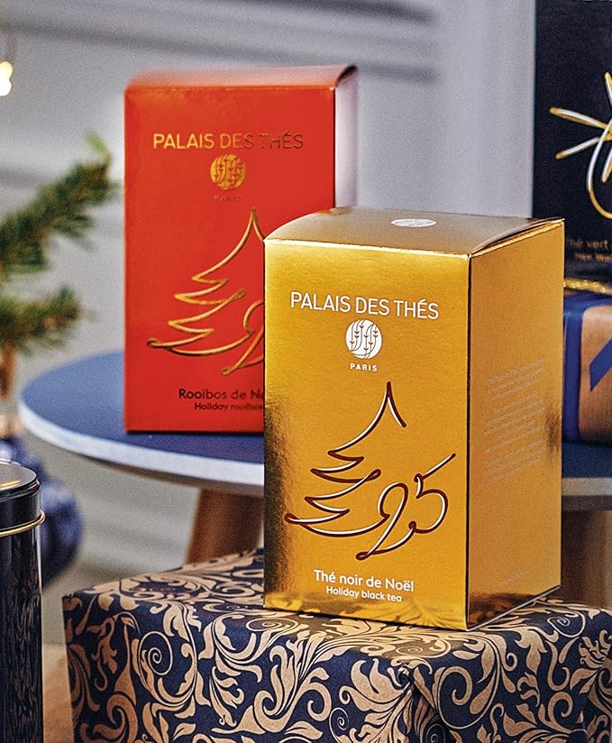 Palais des Thés Black Tea - Holiday Collection Organic N°25 Blend with Citrus & Spices - Premium Tea Bags, Serves 20 Cups